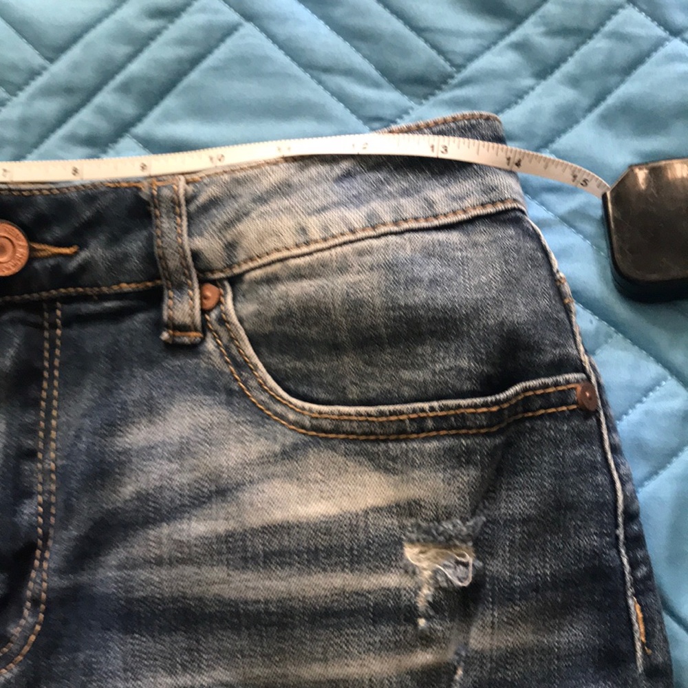 NWT Distressed denim skirt